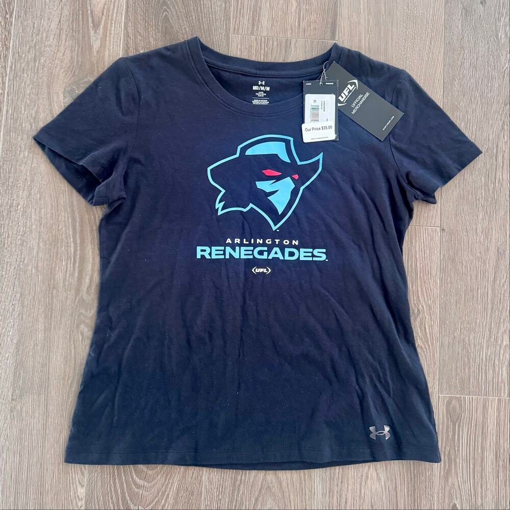 Under Armour UA Arlington Renegades UFL Fan Tshirt Logo Women Medium - Picture 1 of 11